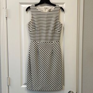 Daniel Cremieux Striped Black and White Sleeveless Dress